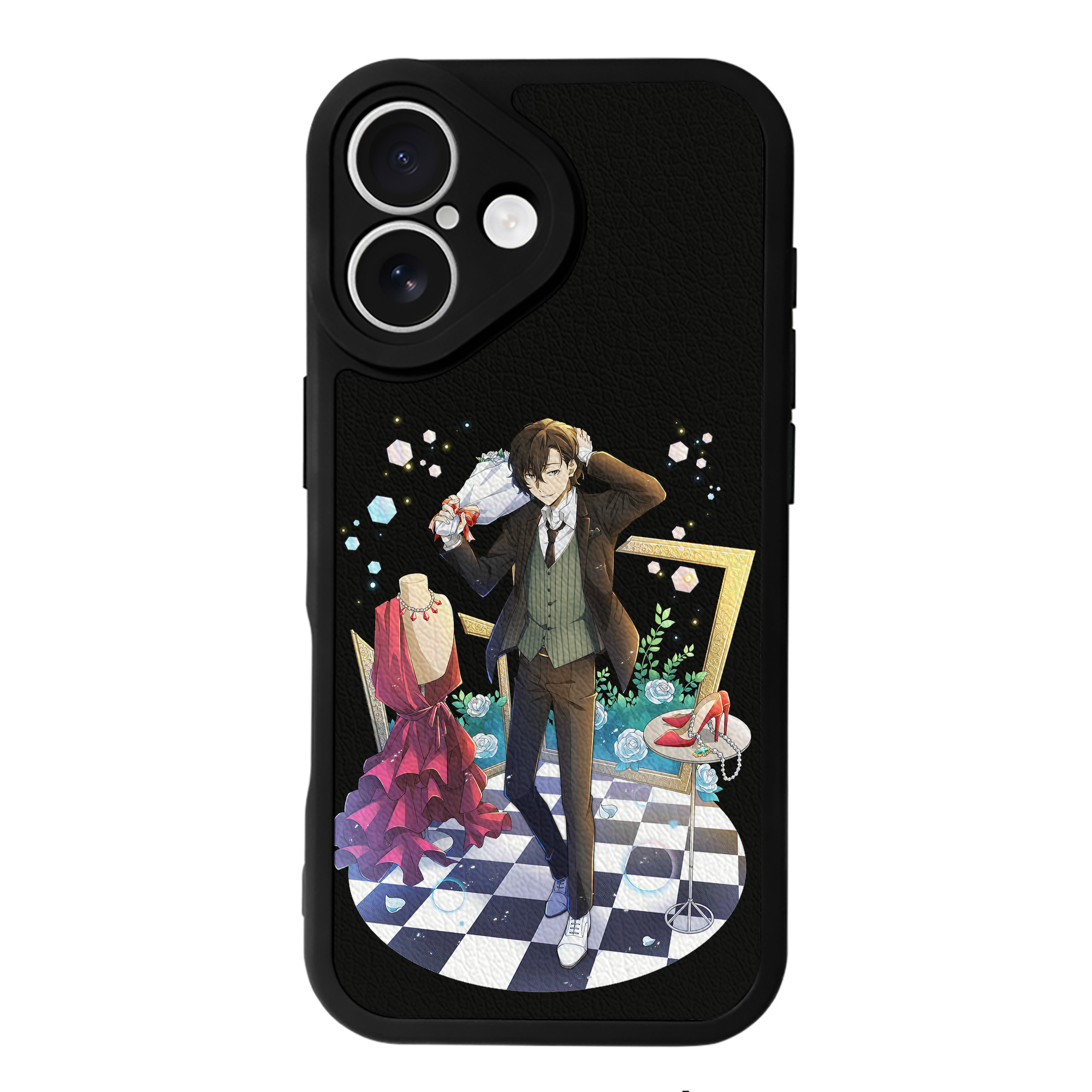 （画像用） 文豪ストレイドッグス Bungo Stray Dogs 【iPhone 16シリーズ対応】シリコンスマホケース（レザー調） 材質：シリコン